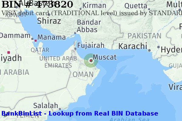 BIN 473820 VISA debit Oman OM