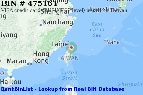 BIN 475161 VISA credit Taiwan TW