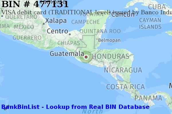 BIN 477131 VISA debit Guatemala GT