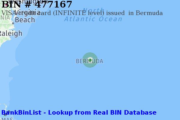 BIN 477167 VISA credit Bermuda BM