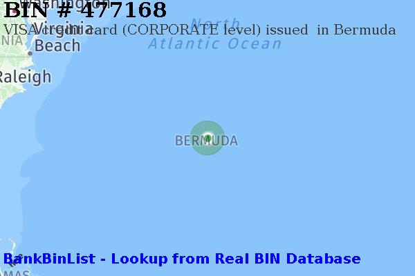 BIN 477168 VISA credit Bermuda BM
