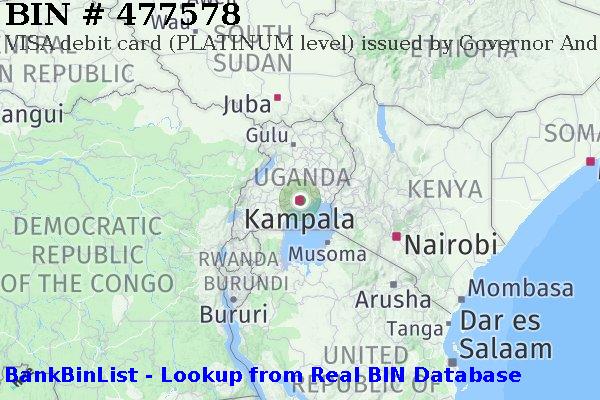 BIN 477578 VISA debit Uganda UG