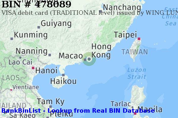 BIN 478089 VISA debit Hong Kong HK