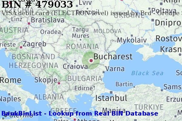 BIN 479033 VISA debit Romania RO