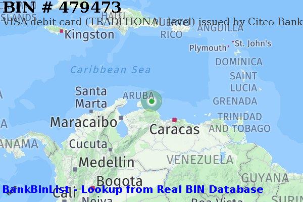 BIN 479473 VISA debit Curaçao CW