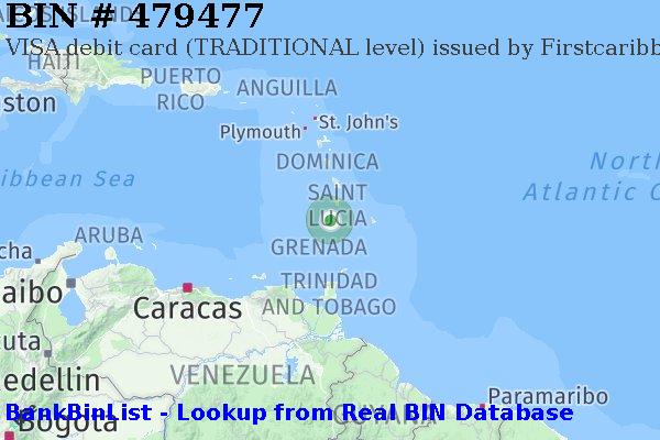 BIN 479477 VISA debit Saint Vincent and the Grenadines VC