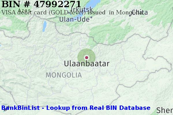 BIN 47992271 VISA debit Mongolia MN