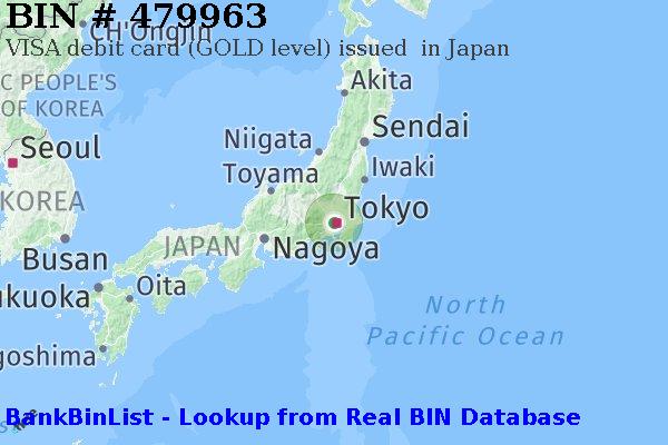 BIN 479963 VISA debit Japan JP