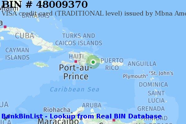 BIN 48009370 VISA credit Dominican Republic DO