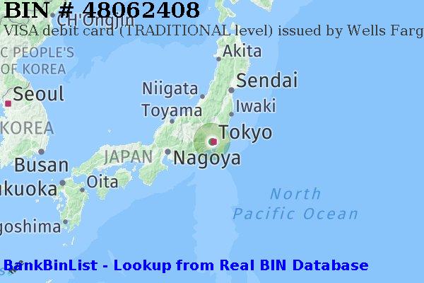BIN 48062408 VISA debit Japan JP