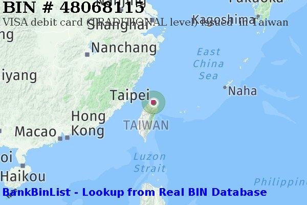 BIN 48068115 VISA debit Taiwan TW