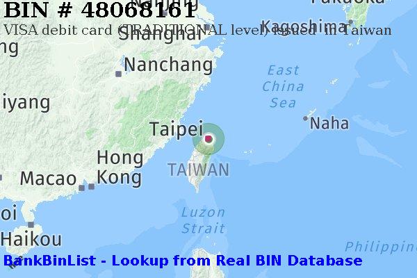 BIN 48068161 VISA debit Taiwan TW