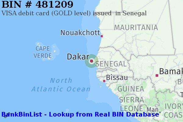 BIN 481209 VISA debit Senegal SN