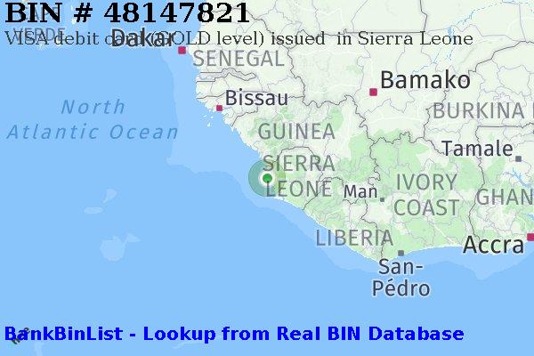 BIN 48147821 VISA debit Sierra Leone SL