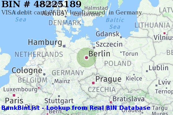 BIN 48225189 VISA debit Germany DE