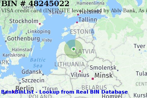 BIN 48245022 VISA debit Latvia LV