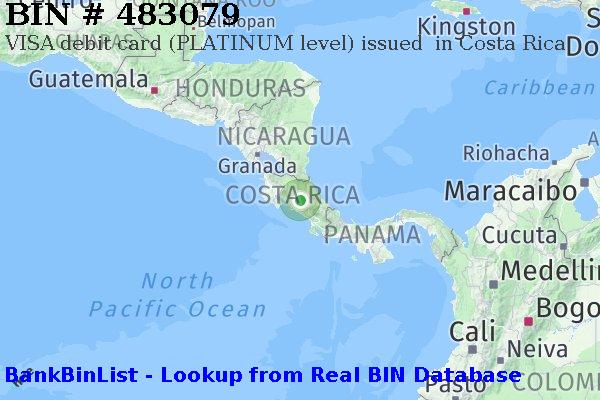 BIN 483079 VISA debit Costa Rica CR