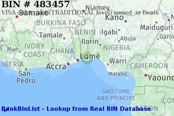 BIN 483457 VISA debit Benin BJ