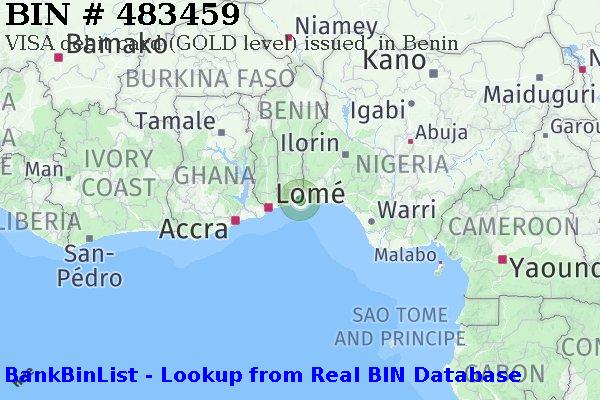 BIN 483459 VISA debit Benin BJ