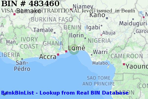 BIN 483460 VISA debit Benin BJ