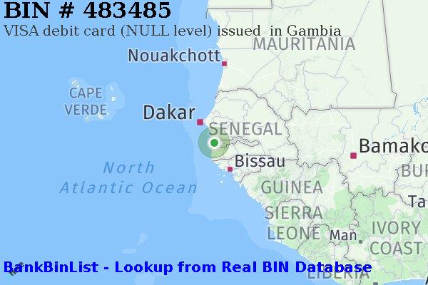 BIN 483485 VISA debit Gambia GM