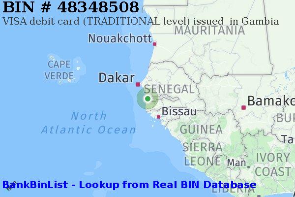 BIN 48348508 VISA debit Gambia GM