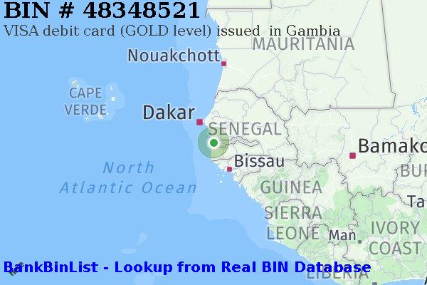 BIN 48348521 VISA debit Gambia GM