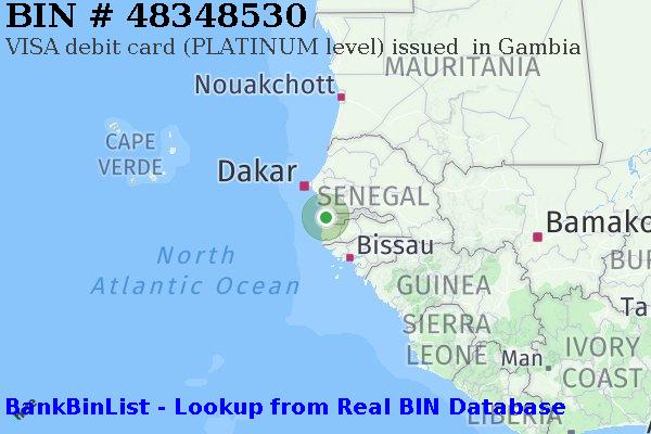 BIN 48348530 VISA debit Gambia GM