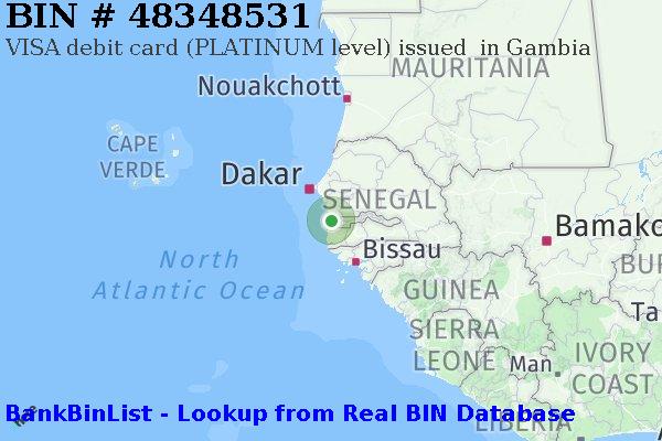 BIN 48348531 VISA debit Gambia GM