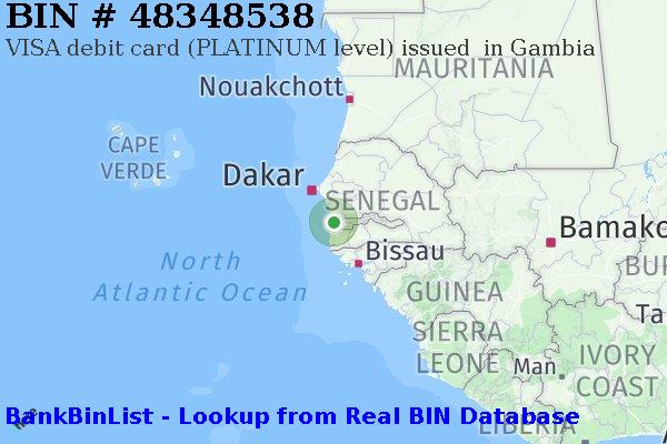 BIN 48348538 VISA debit Gambia GM