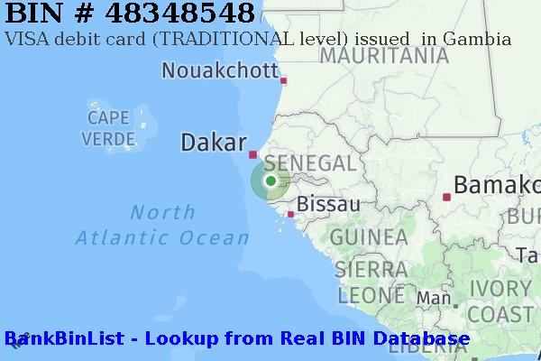BIN 48348548 VISA debit Gambia GM