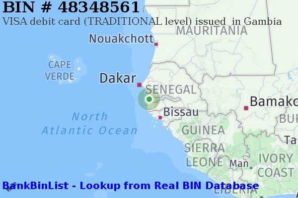 BIN 48348561 VISA debit Gambia GM