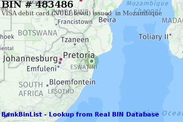 BIN 483486 VISA debit Mozambique MZ