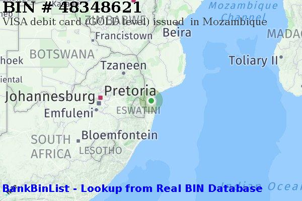 BIN 48348621 VISA debit Mozambique MZ