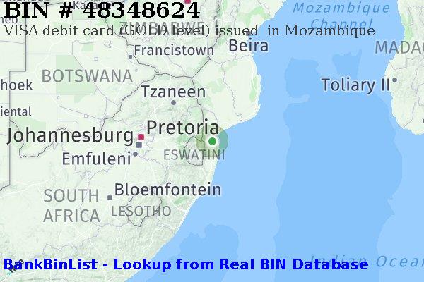 BIN 48348624 VISA debit Mozambique MZ