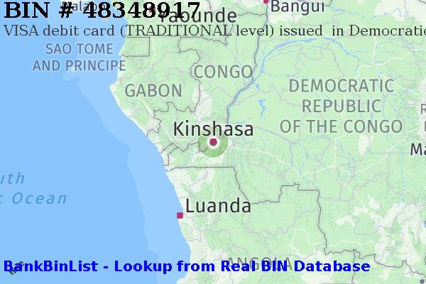 BIN 48348917 VISA debit Democratic Republic of the Congo CD