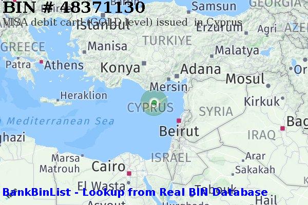 BIN 48371130 VISA debit Cyprus CY
