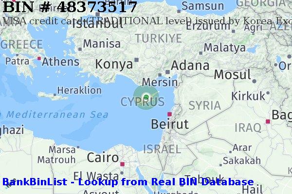 BIN 48373517 VISA credit Cyprus CY