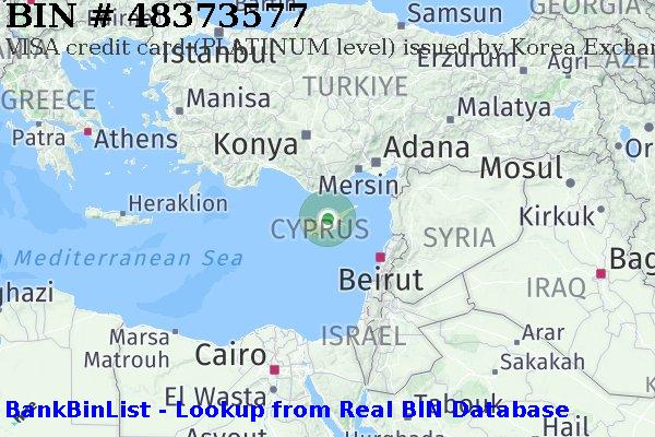 BIN 48373577 VISA credit Cyprus CY