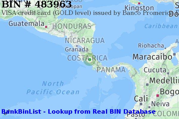 BIN 483963 VISA credit Costa Rica CR