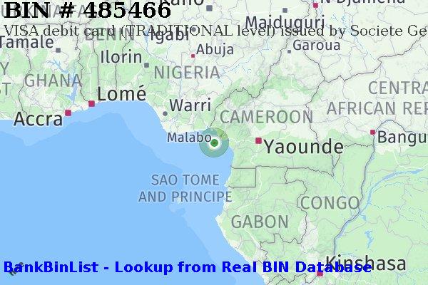 BIN 485466 VISA debit Equatorial Guinea GQ