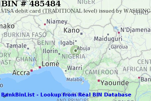BIN 485484 VISA debit Nigeria NG
