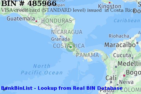 BIN 485966 VISA credit Costa Rica CR
