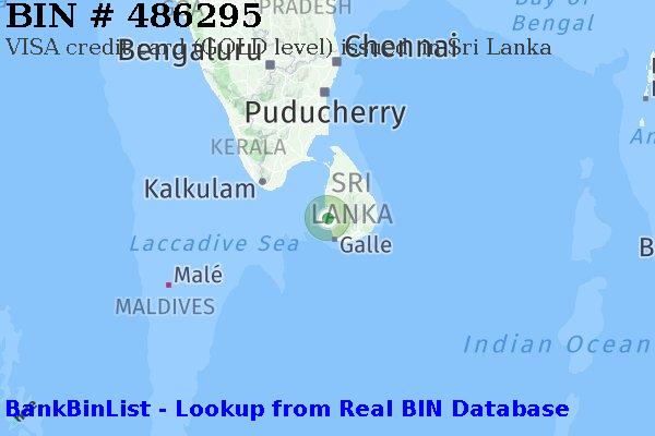 BIN 486295 VISA credit Sri Lanka LK