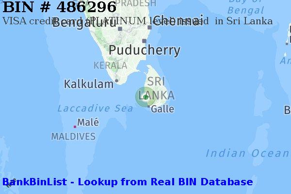 BIN 486296 VISA credit Sri Lanka LK