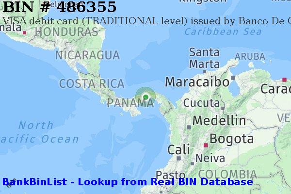 BIN 486355 VISA debit Panama PA