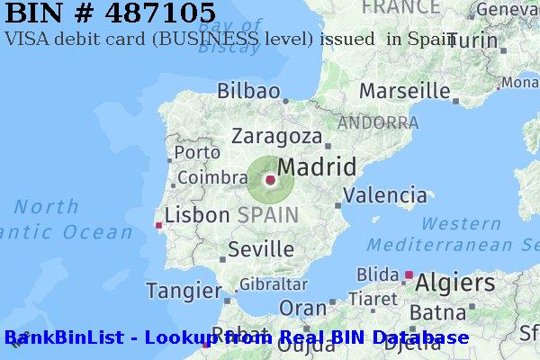 BIN 487105 VISA debit Spain ES