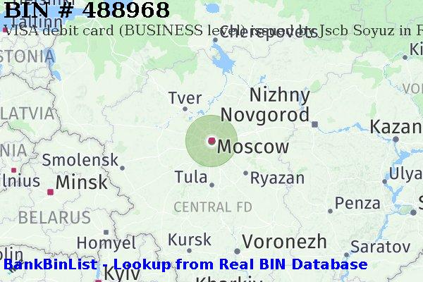 BIN 488968 VISA debit Russian Federation RU
