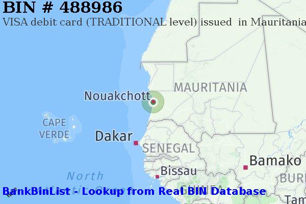 BIN 488986 VISA debit Mauritania MR