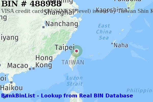 BIN 488988 VISA credit Taiwan TW